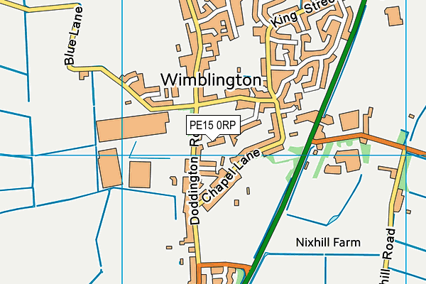 PE15 0RP map - OS VectorMap District (Ordnance Survey)