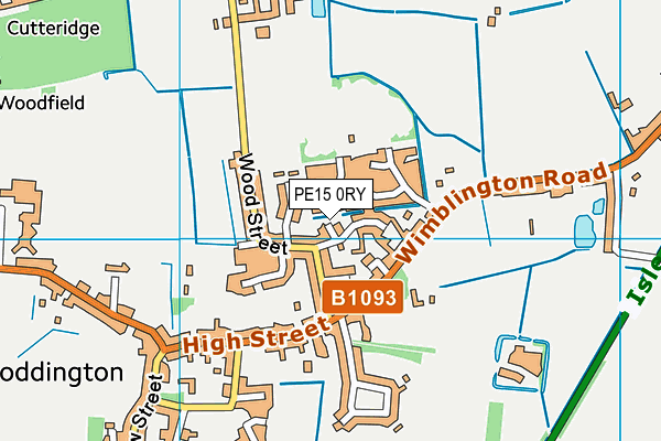 PE15 0RY map - OS VectorMap District (Ordnance Survey)