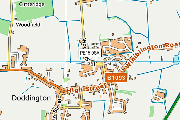 PE15 0SA map - OS VectorMap District (Ordnance Survey)