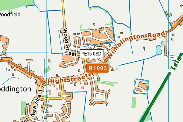 PE15 0SD map - OS VectorMap District (Ordnance Survey)