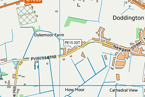 PE15 0ST map - OS VectorMap District (Ordnance Survey)