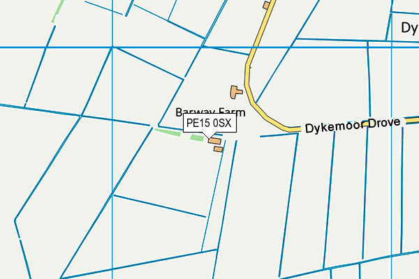 PE15 0SX map - OS VectorMap District (Ordnance Survey)