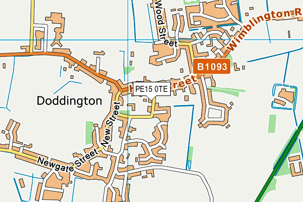 PE15 0TE map - OS VectorMap District (Ordnance Survey)