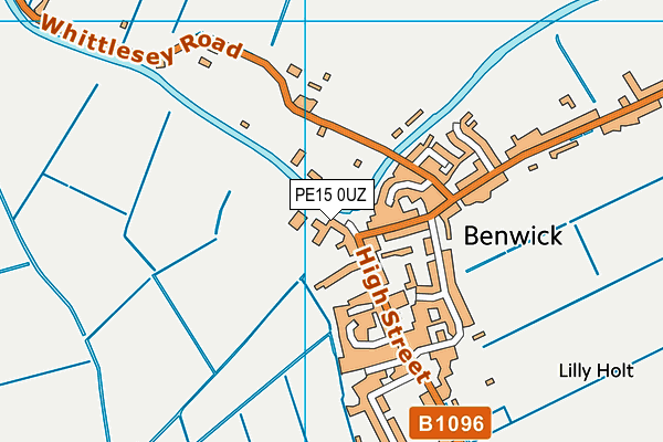 PE15 0UZ map - OS VectorMap District (Ordnance Survey)