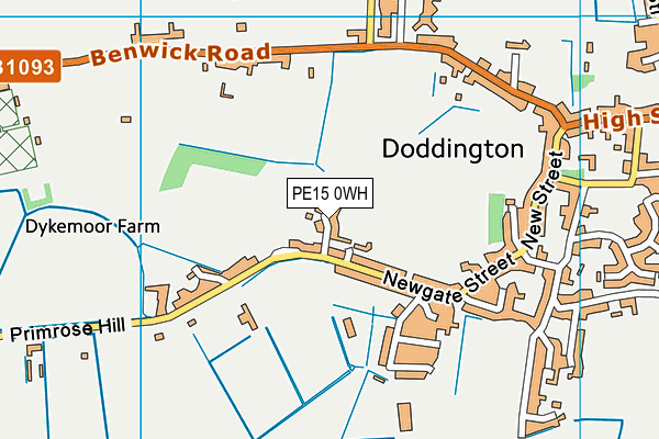 PE15 0WH map - OS VectorMap District (Ordnance Survey)