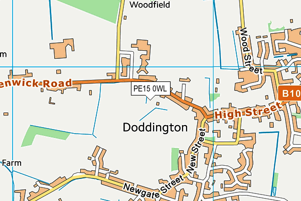 PE15 0WL map - OS VectorMap District (Ordnance Survey)