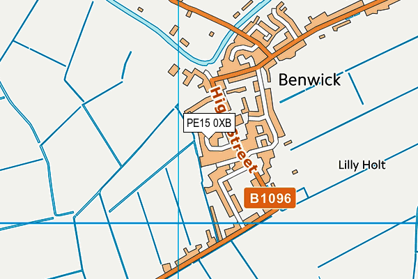 PE15 0XB map - OS VectorMap District (Ordnance Survey)