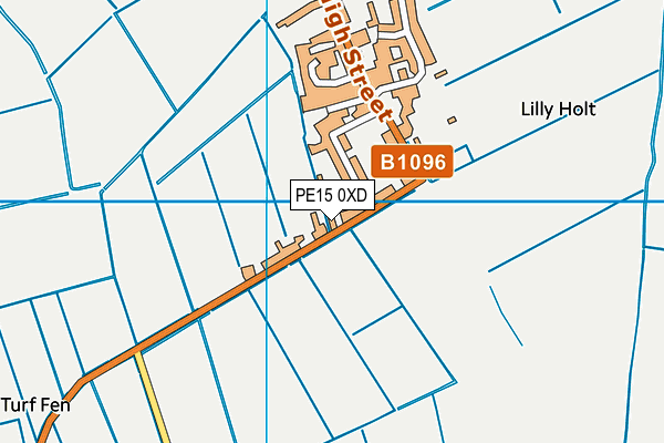 PE15 0XD map - OS VectorMap District (Ordnance Survey)