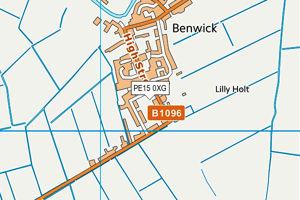 PE15 0XG map - OS VectorMap District (Ordnance Survey)