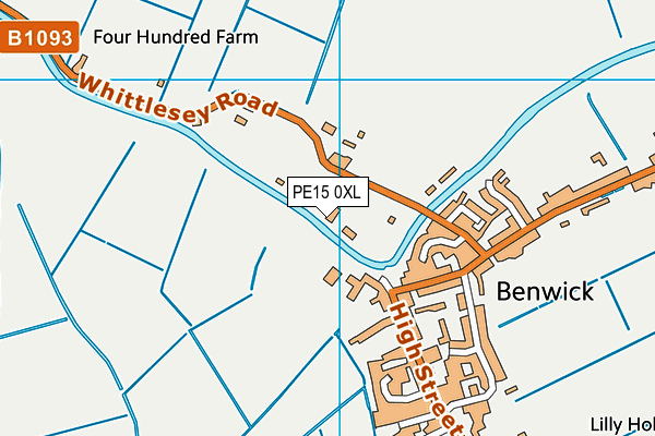 PE15 0XL map - OS VectorMap District (Ordnance Survey)