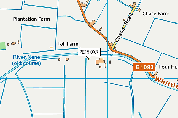 PE15 0XR map - OS VectorMap District (Ordnance Survey)