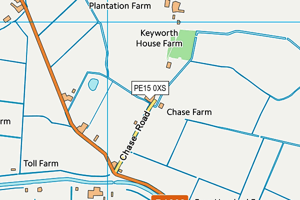 PE15 0XS map - OS VectorMap District (Ordnance Survey)