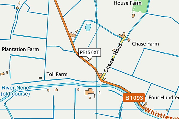 PE15 0XT map - OS VectorMap District (Ordnance Survey)