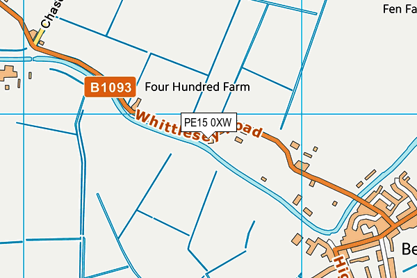 PE15 0XW map - OS VectorMap District (Ordnance Survey)