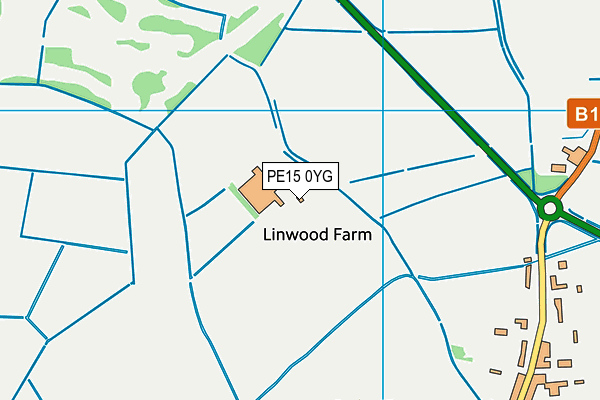 PE15 0YG map - OS VectorMap District (Ordnance Survey)