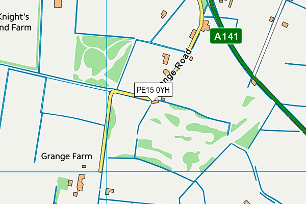March Golf Club Ltd map (PE15 0YH) - OS VectorMap District (Ordnance Survey)