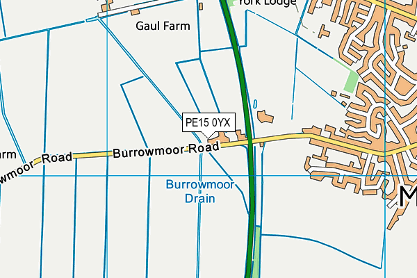 PE15 0YX map - OS VectorMap District (Ordnance Survey)