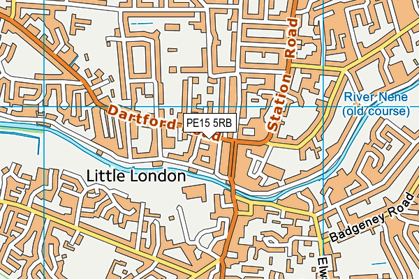 PE15 5RB map - OS VectorMap District (Ordnance Survey)