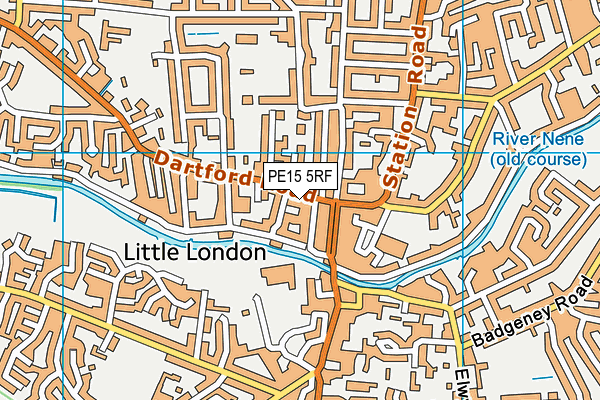 PE15 5RF map - OS VectorMap District (Ordnance Survey)