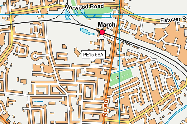 PE15 5SA map - OS VectorMap District (Ordnance Survey)