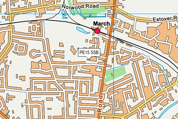 PE15 5SB map - OS VectorMap District (Ordnance Survey)