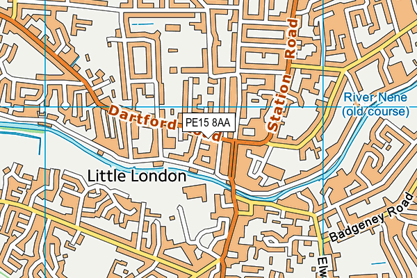 PE15 8AA map - OS VectorMap District (Ordnance Survey)