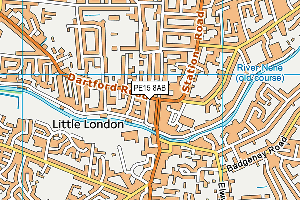 PE15 8AB map - OS VectorMap District (Ordnance Survey)