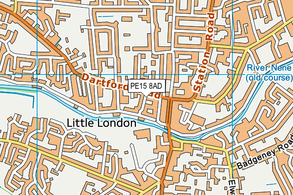 PE15 8AD map - OS VectorMap District (Ordnance Survey)