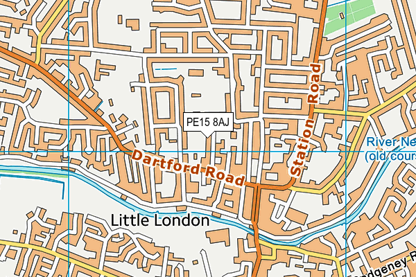 PE15 8AJ map - OS VectorMap District (Ordnance Survey)