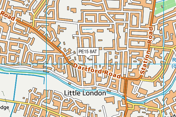 PE15 8AT map - OS VectorMap District (Ordnance Survey)