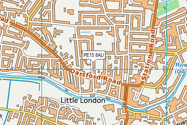 PE15 8AU map - OS VectorMap District (Ordnance Survey)