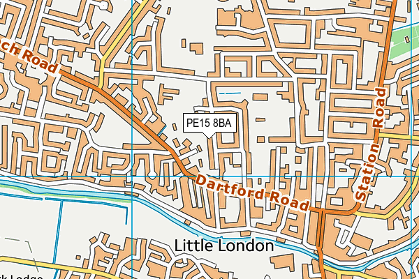 PE15 8BA map - OS VectorMap District (Ordnance Survey)