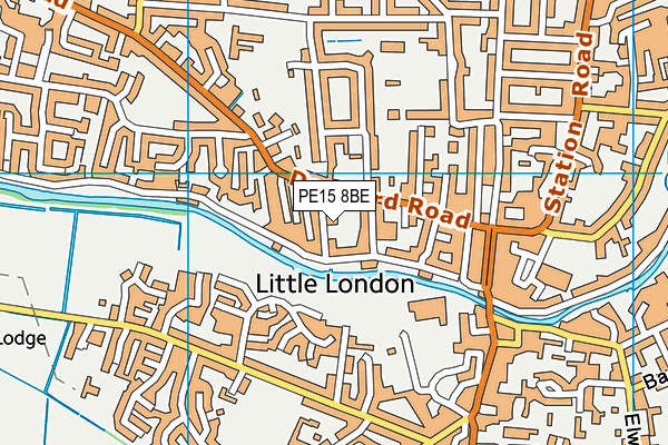 PE15 8BE map - OS VectorMap District (Ordnance Survey)