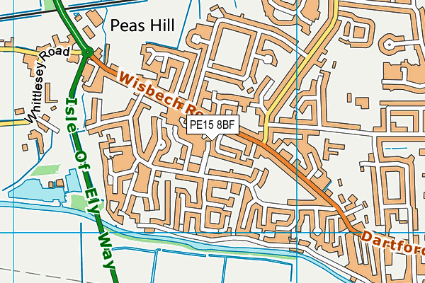 PE15 8BF map - OS VectorMap District (Ordnance Survey)