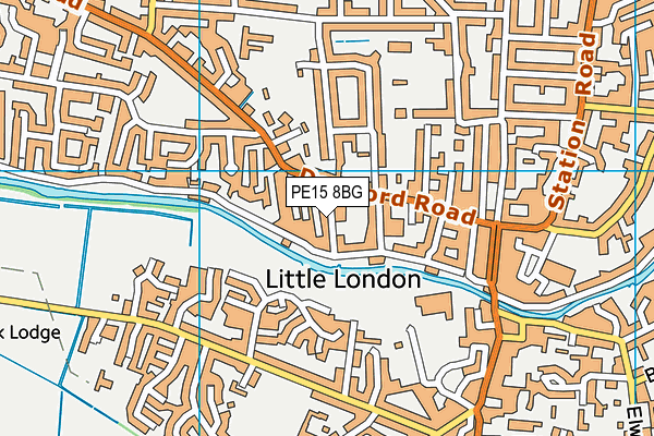 PE15 8BG map - OS VectorMap District (Ordnance Survey)