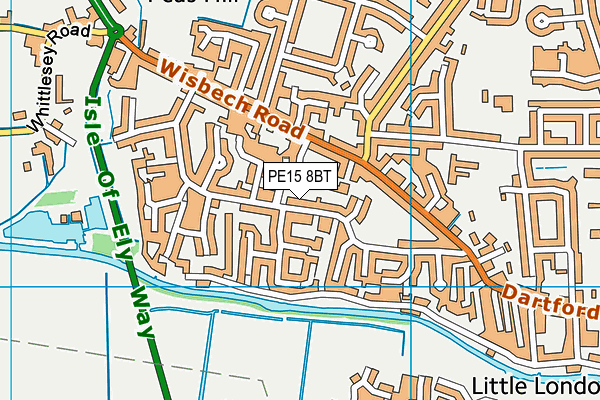 PE15 8BT map - OS VectorMap District (Ordnance Survey)