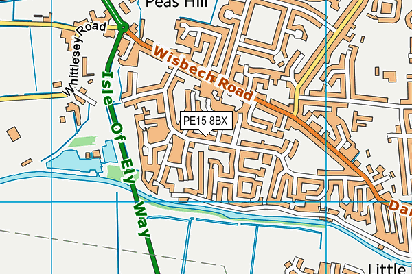 PE15 8BX map - OS VectorMap District (Ordnance Survey)