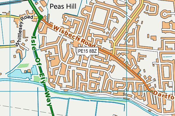 PE15 8BZ map - OS VectorMap District (Ordnance Survey)