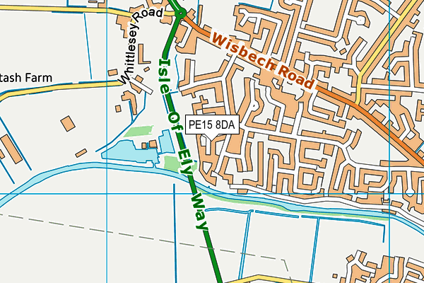 PE15 8DA map - OS VectorMap District (Ordnance Survey)