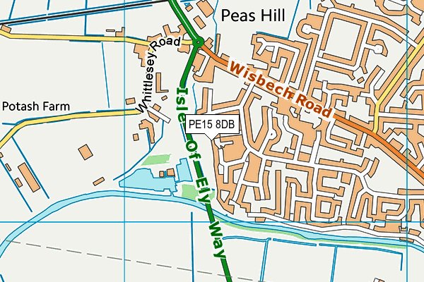 PE15 8DB map - OS VectorMap District (Ordnance Survey)