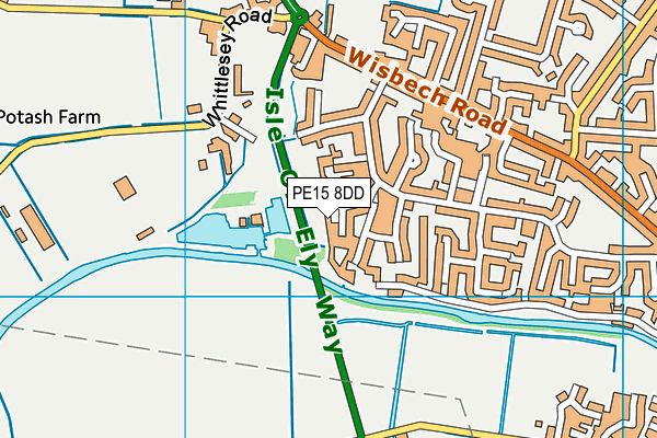 PE15 8DD map - OS VectorMap District (Ordnance Survey)