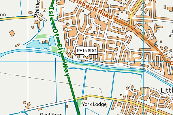 PE15 8DG map - OS VectorMap District (Ordnance Survey)