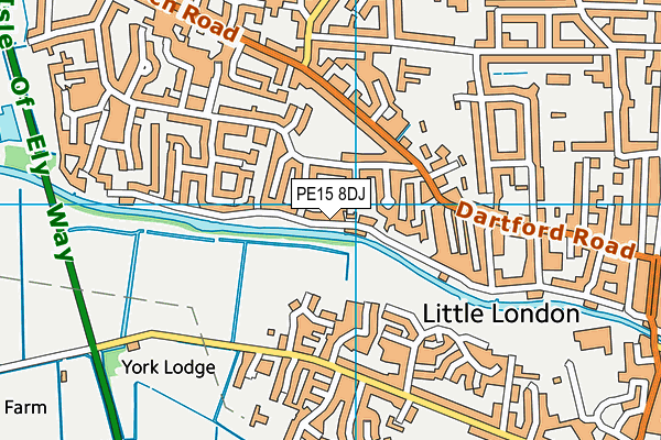 PE15 8DJ map - OS VectorMap District (Ordnance Survey)