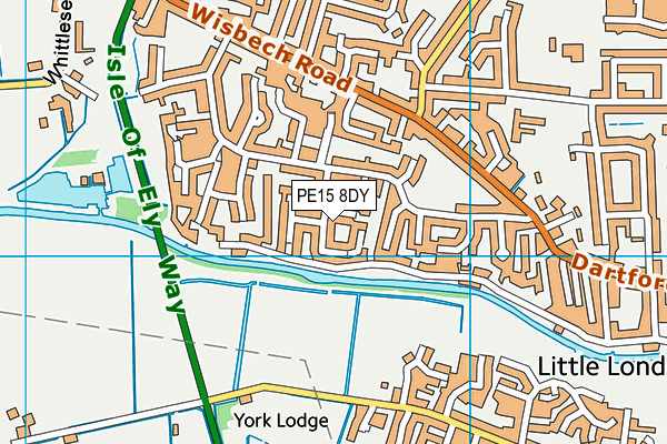 PE15 8DY map - OS VectorMap District (Ordnance Survey)