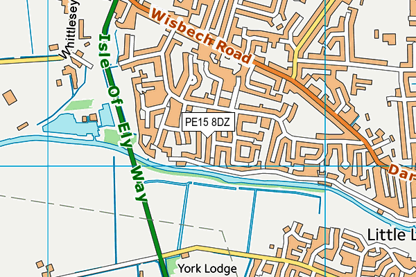 PE15 8DZ map - OS VectorMap District (Ordnance Survey)