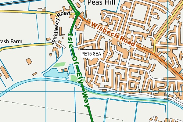 PE15 8EA map - OS VectorMap District (Ordnance Survey)