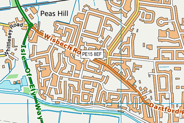 PE15 8EF map - OS VectorMap District (Ordnance Survey)