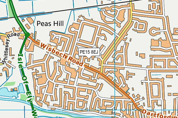 PE15 8EJ map - OS VectorMap District (Ordnance Survey)