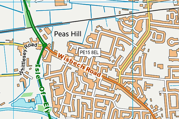 PE15 8EL map - OS VectorMap District (Ordnance Survey)