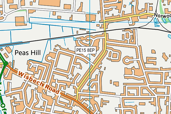 PE15 8EP map - OS VectorMap District (Ordnance Survey)